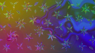 Çiçek arkaplanlı soyut zarafet eskiz deseni. Raster Güzel kumaş deseni.