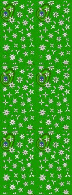 Raster illüstrasyonundaki çiçek desenli çizim. Güzel kumaş deseni. Düz Çiçek Elementleri Tasarımı. Renkli Bahar Teması çizim şablonu.