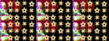 Stilize Çiçekler. Mandalas 'ın dekoratif dokusu. Tekstil için Lacy Fashion Print. Raster illüstrasyonu. Kumaş veya Duvar Kağıdı Tasarımı. Lace Snowflakes 'in etnik kökü. Halk Biçimi.