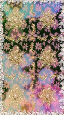 Lüks, kraliyet ve Viktorya dönemi konsepti. Raster klasik barok çiçeksiz altın desenli. Tarafsız renklerdeki altın desenler ve altın elementler. Süsleme.