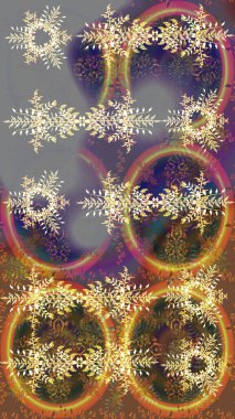 Noel süsleri ve Noel süsleri. Raster Noel soyut renkli arkaplan ve düşen kar tanesi.