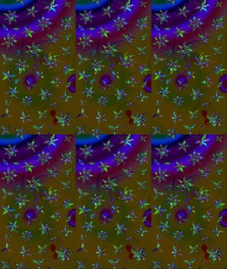 Süslü kumaş deseni. Çiçekli çiçek deseni, suluboya. Raster deseni.