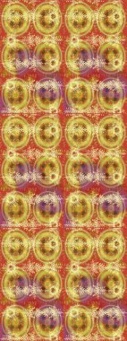 Renkli arka planda izole tatlı kar taneleri. Kar tanesi raster deseni. Raster illüstrasyonu. Sarı, turuncu ve kahverengi renklerde kar taneleri.