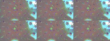 Raster illüstrasyonundaki çiçek desenli çizim. Suluboya tarzında gri renkte çiçekler.