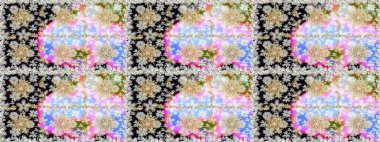 Tarafsız renklerde altın element. Barok tarzında altın çiçekli süs. Damask kusursuz yinelenen arkaplan. Doku arkaplanı üzerine altın duvar kağıdı.