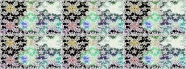 Renkli Yaz Temalı Kusursuz Arkaplan. Tarafsız renklerde çiçekler. Düz Çiçek Elementleri Tasarımı. Raster illüstrasyonunda trendsiz çiçek deseni.