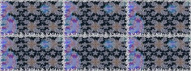 Şirin, zarif çiçekler Raster illüstrasyonu. Yapraklı kusursuz desen. Tekstil için figür. Davetiye ve kartpostal tasarımı için dekoratif çiçek unsurları. Poster veya kapak için arkaplan.