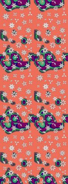 Davetiye ve kartpostal tasarımı için dekoratif çiçek unsurları. Yapraklı çizim şekli. Poster ya da kapak için arka plan. Tekstil için figür. Sevimli zarif çiçekler Raster illüstrasyonu.