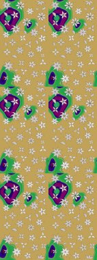 Çiçekli el çizimi çizimi deseni. Modern gelişim sarı raster arka plan duvar kâğıdı illüstrasyon klasik çizgili iz sürme desenli çiçekler, çiçekli süsler.