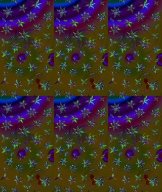 Süslü kumaş deseni. Çiçekli çiçek deseni, suluboya. Raster deseni.