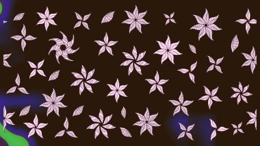 Raster illüstrasyonu. Küçük çiçekli şirin bir desen. Çiçek ve yapraklı çiçek deseni.