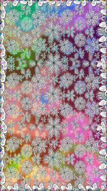 Küçük renkli çiçekler. Moda baskıları için zarif bir şablon. Motley illüstrasyonu. Çiçekli yaz çiçekleri. Kusursuz. Küçük çiçekte şirin desenler.