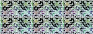 Düz Çiçek Elementleri Tasarımı. Kusursuz desenli, modaya uygun kumaş deseni. Renkli Bahar Temalı Kusursuz Arkaplan. Şirin çiçek elementleri. Raster illüstrasyonu.