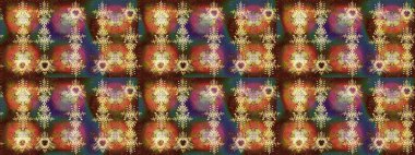 Kar tanelerinin soyut arkaplanlı Noel şablonu. Noel ve yeni yıl moda baskıları için tatil tasarımı. Raster illüstrasyonu. Kar taneleri.