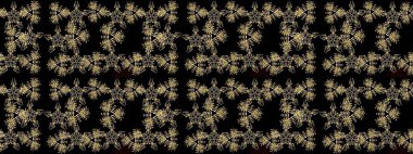 Raster illüstrasyonu. Kar taneleri koleksiyonu. Güzel bir kış süsü. Siyah, kahverengi ve sarı kar tanelerinden izole edilmiş..