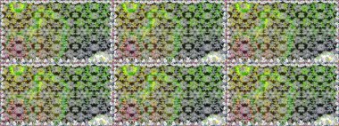 Raster illüstrasyonu. Güzel çiçekli kusursuz desen ve gri renkli yapraklar, suluboya çiçek deseni, duvar kağıdı, kart veya kumaş için fayanslı.