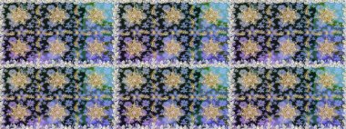 Süslü raster dekorasyonu. Barok tarzında duvar kağıdı tasarımı için kusursuz damaske deseni arkaplanı. Altın elementlerle gri renklerde altın desen.