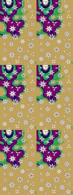 Tony 'nin kumaş kalıbını çiz. Modaya uygun kumaş deseni. Raster illüstrasyonu. Küçük çiçekte sevimli çiçek deseni var..