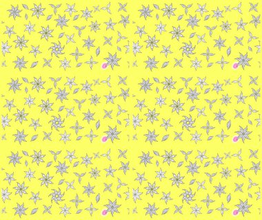 Sabıka fotoğraflarında, bebek kıyafetlerinde, duvar kâğıtlarında, paket kutularında falan kullanılabilir. Zarif, parlak ve eskiz sarı çiçek desenli.