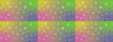 Raster illüstrasyonu. Şatafatlı bahar bahçesi dokusu. Çiçek deseni. Çiçek çizimi arkaplanı.