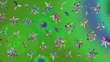 Şirin çiçekli, desenli, yeşil renkli bir eskiz deseni. Tekstil için suluboya eskiz deseni. El çizimi çiçek çizimi deseni (fayans)).