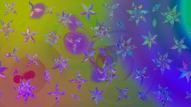 Raster suluboya çiçek deseni, narin çiçekler, menekşe çiçekleri, tebrik kartı şablonu. Raster Güzel kumaş deseni.