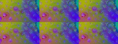 Raster illüstrasyonu. Çizim çiçek deseni duvar kâğıdı olarak kullanılabilir. Yeşil renkte çiçekler.