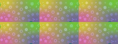 Raster illüstrasyonu. Şatafatlı bahar bahçesi dokusu. Çiçek deseni. Çiçek çizimi arkaplanı.