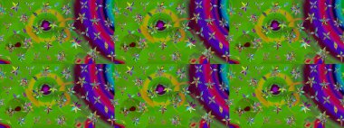 Yeşil renkli çiçekler. Doodle tarzı. Tekstil ve kapak tasarımı için mükemmel. Elle çizilmiş sonbahar çiçeği deseni. Renkli yeşil çizim deseni.