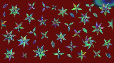 Raster illüstrasyonu. Tomurcukları papatya çiçekleri olan sevimli bir çiçek deseni. Kumaş, tekstil, duvar kağıdı baskısı için. Miles Fleur, süslü püslü bir süs. Eskiz geçmişi. Antika retro tarzı.