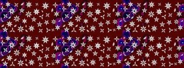 Klasik taslak çizimi. Raster Yumuşak kumaş deseni. Çiçek kırmızısı eskiz deseni. Raster çiçek izi..