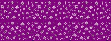 Raster deseni. Bahar çiçekleri dallı desen, mor renkler çiçekli siluet.