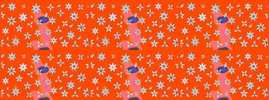 Kızılderili desenli desenli desenli şal deseni. Etnik Mandala süsü. Raster Henna dövme stili. Tekstil, tebrik kartı, boyama kitabı, telefon kılıfı baskısı için kullanılabilir.