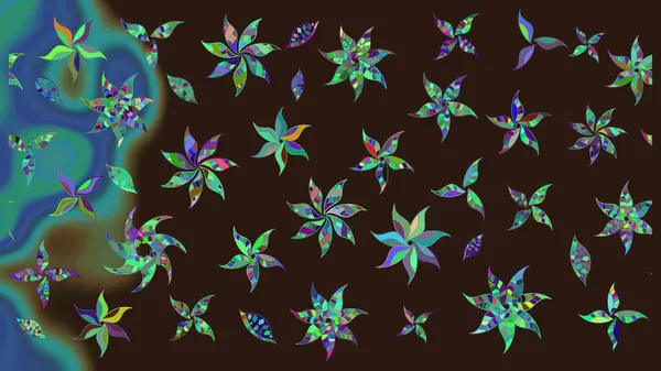 Güzel kumaş deseni. Raster illüstrasyonu. Güzel karalamalı çiçek desenli çizim. Küçük çiçekte sevimli çiçek deseni var..