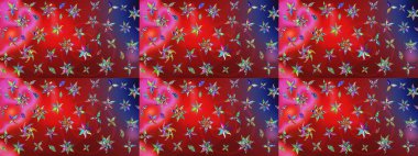 Raster illüstrasyonu. Kibarca, kırmızı renkte bahar çiçekleri. Raster çiçek desenli ve çiçekli..