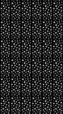 Siyah renkte güzel çiçekler, suluboya desenli, duvar kağıdı, kart ya da kumaş için fayanslı eskizler. Raster..