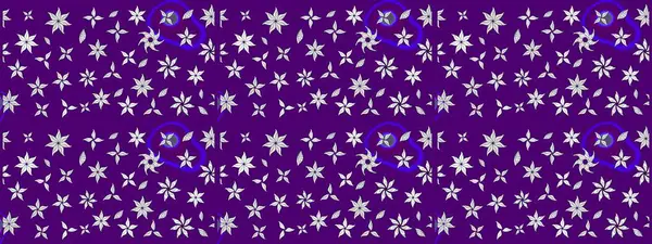 Mor renkli çiçekler. Raster illüstrasyonu. Robot resim. Şirin çiçek elementleri..