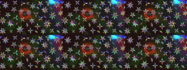 Gri renkli çiçekler. Çiçek süslemeli çizim deseni. Raster illüstrasyonu.