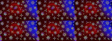 Raster illüstrasyonu. Şirin çiçek elementleri. Kahverengi renkli çiçekler. Çizim.