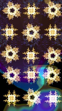 Kar Taneleri Raster illüstrasyonu. Raster Noel soyut renkli arka plan ve düşen kar tanesi. Dekorasyon kış kar simgeleri.