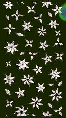 Raster illüstrasyonundaki çiçek desenli çizim. Renkli Bahar Teması eskiz kalıbı. Gri renkli çiçekler. Düz Çiçek Elementleri Tasarımı.