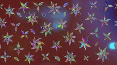 Kahverengi renkli çiçekler. Elle boyanmış suluboya resim çizimi çiçekler ve bitkiler.