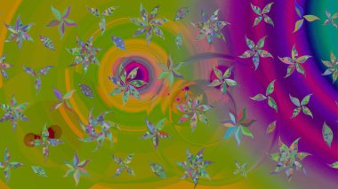 Renkli Bahar Teması eskiz kalıbı. Güzel kumaş deseni. Düz Çiçek Elementleri Tasarımı. Raster illüstrasyonunda çiçek deseni çizimi.