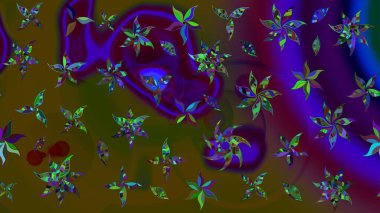 Ultraviyole kumaş deseni. Organik motif arka planı. Raster illüstrasyonu. Çizim deseni.