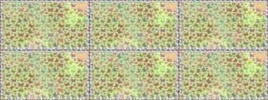 Kusursuz desen. Tekstil baskısı için ekose kelebek. Tarafsız, bej ve yeşil renkler üzerine bir resim. Karala, karala, karala. Raster illüstrasyonu.