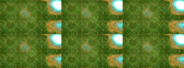 Yeşil, kahverengi ve nötr renklerde şirin tekstil tarzında. Raster illüstrasyonu. Renkli, pürüzsüz desen. Çiçek arkaplan. Çiçek duvar kağıdı.