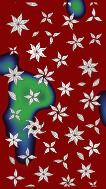 Eskiz arkaplan modeli. Suluboya, elle çizilmiş. Raster - stok. Vadinin çiçekleri kırmızı renklerde.