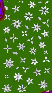 Güzel kumaş deseni. Küçük bir çiçekte eskiz deseni. Raster illüstrasyonu. Güzel çiçek arkaplanı..