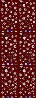 Kibarca, kırmızı renkte bahar çiçekleri. Çiçekli karalama şeklinde Raster çiçek deseni. Raster illüstrasyonu.