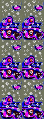 Karalama çiçekleri çizim kalıbı. Sanat, çiçeklere ilham verir ve arka plan bırakır. Yeşil el çizimi desen. Raster deseni.